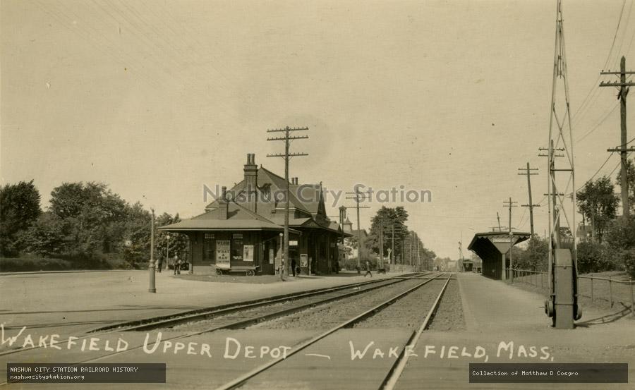 Postcard: Wakefield Upper Depot, Wakefield, Massachusetts